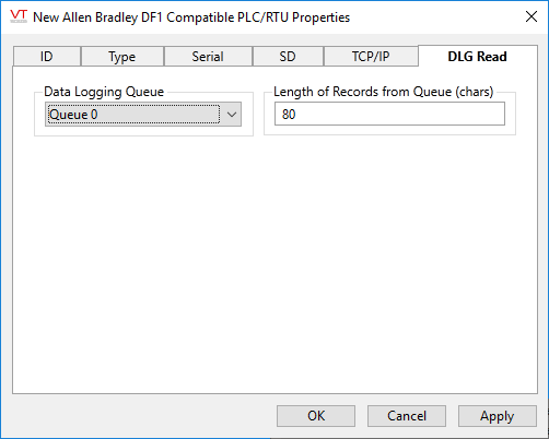 Allen-Bradley tag - DLG tab