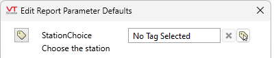 Use the tag selector to assign a tag to the parameter