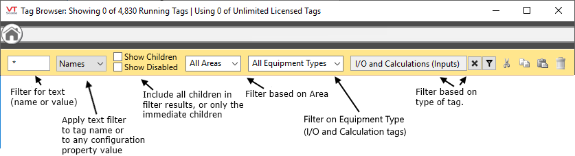 Tag Browser filters