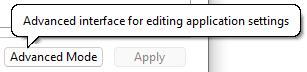 Edit Properties dialog - Advanced Mode button